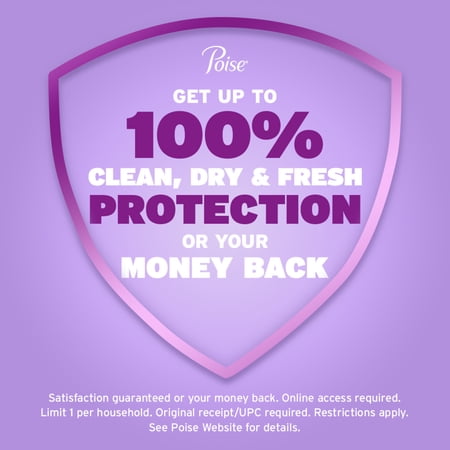 POISE INCONTINENCE PADS FOR WOMEN, 5 DROP MAXIMUM ABSORBENCY, LONG LENGTH, 84 COUNT