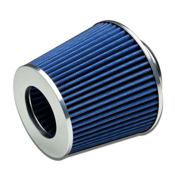DNA Motoring AF-25-001-BL 2.5" PERFORMANCE RACING HIGH FLOW AIR INTAKE DRY CONE BLUE RUBBER FILTER CLAMP