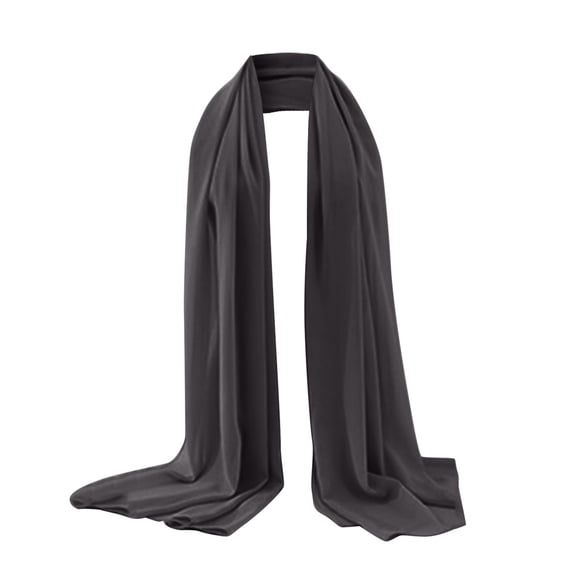 Scarf, Solid Color Soft Pearl Chiffon Hijab Shawl for Women
