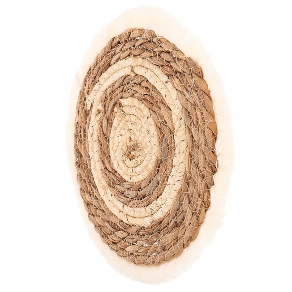 HONMEET Rustic Woven Placemat for Home Decor Handcrafted Braided Table Mat