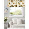 thumbnail image 3 of Curtain Valance for Windows,Summer Sunflower on Gery Plaid Kitchen Valances Rod Pocket Short Curtains,Vintage Buffalo Check Window Treatment Panel for Bedroom Bathroom 42x12in, 3 of 9