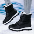 thumbnail image 4 of YOURDIARY Womens Warm Fur Lined Mid-Calf Boots Waterproof Winter Snow Boots Non-slip Lace-Up Casual Boots, 4 of 9
