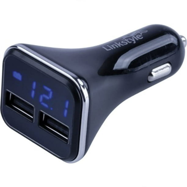 Adaptador de carga Sea-Dog, enchufe de alimentación USB dual con medidor de voltaje/amperio