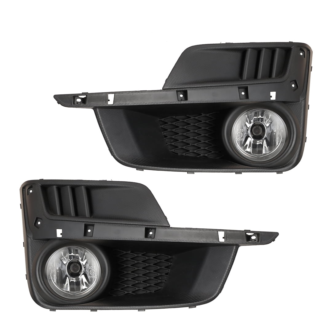 1 Pair Fog Lights Assembly Fit for Subaru Impreza 2015 2016,w/H11 12V55W Bulbs + Wiring Harness (Black Housing Clear Lens)