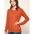 thumbnail image 4 of Made by Johnny Women's Keep It Classic Round Cardigan S RUST, 4 of 6