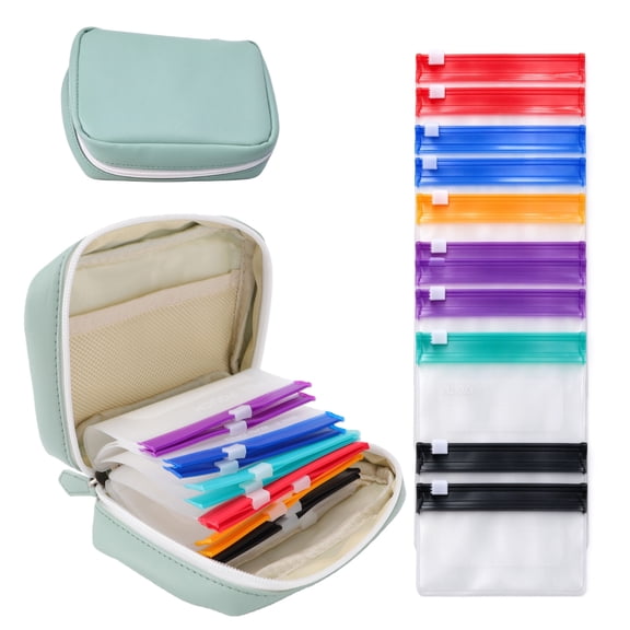 Pill Pouch Bags, 14-Day Medicine Organizers Pouches for Travel, A8 Waterproof Pill Bag Set, Reusable Medication Bag with Zipper