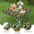 thumbnail image 3 of Bright Sunflower Print Tablecloth with Elastic Edge, Durable Polyester for Kitchen, Dining Room, or Garden, 36x36 Inch, 3 of 4