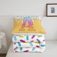 thumbnail image 5 of Catabedysis Waffle Pattern Full Size Comforter Sets For Boys,Colorful Personalized Monogrammed A Bedding Comforter Set,Colorful Stars Reversible,3pcs,1 Comforter and 2 Pillowcases, 5 of 7