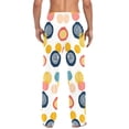 thumbnail image 4 of Cotton Mens PJ Pajama Pants Bottoms Waistband Sleepwear with Pockets Abstract Circle and Dots, 4 of 7