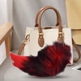 thumbnail image 3 of Visland Faux Fox Tail Keychain Pendant Handcrafted Faux Fur Tail Cosplay Renaissance Furry Tail Handbag Accessory, 3 of 7
