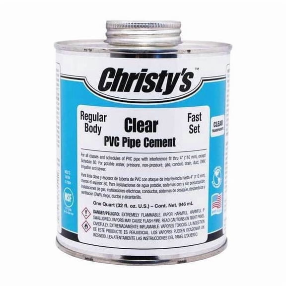 Christys Pipe Cement,Clear,32 oz. RH-RCLV-QT-12