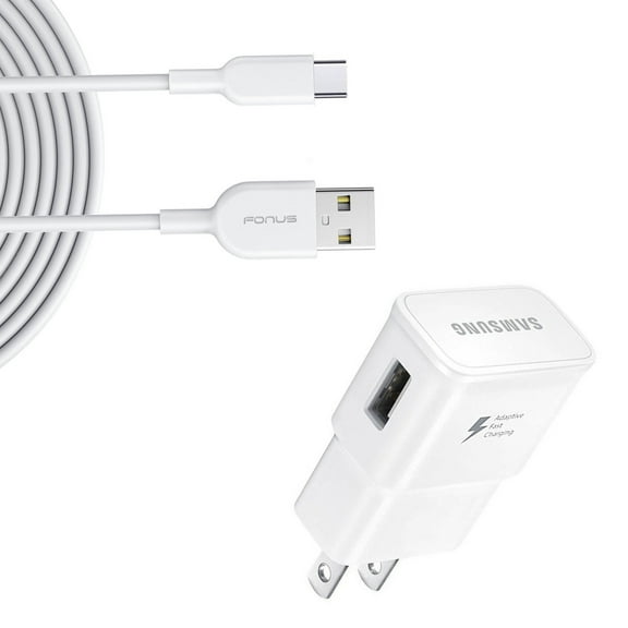 Type-C Fast Home Charger for Galaxy S23 FE - 6ft USB Cable Quick Power Adapter Travel Wall Compatible With Samsung Galaxy S23 FE