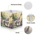 thumbnail image 3 of Cabinet Storage Basket 15.75x10.63x6.96 Inches Storage Box Foldable, Storable and Easy to Assemble ，Open Home Storage Bins ，Closet Storage Bins Beautiful Cute Husky, 3 of 8