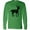 Kelly Green, variant on Inktastic Pennsylvania Black Deer Silhouette Long Sleeve T-Shirt