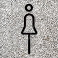 thumbnail image 3 of Restroom Sign Symbols Self Adhesive Bathroom Door Sign Restroom Identification Black Women, 3 of 9