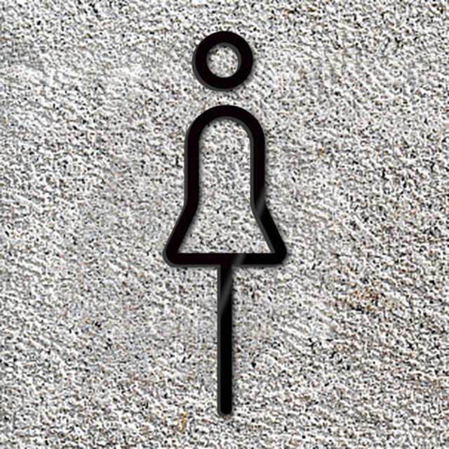 Señal de ño, señal de acrílico para decoración de inodoro, señal de identificación de ño para r, oficina, parques comerciales, puerta y pared Mujeres negras