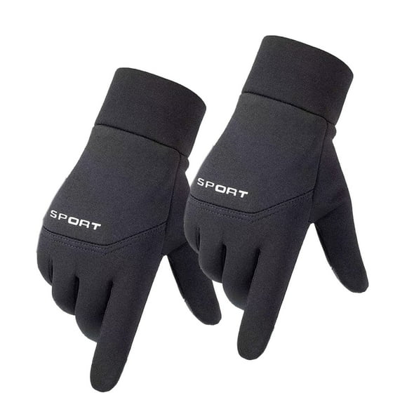 Guantes de invierno para hombre con pantalla táctil | Guantes de ciclismo y pesca al aire libre | Guantes cálidos con forro polar para clima frío, para conducir y practicar deportes