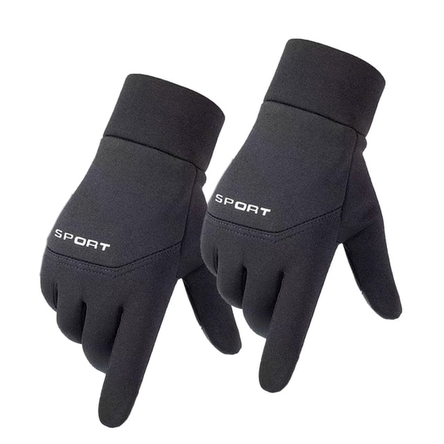 Guantes de ciclismo deportivo al aire libre para hombres, guantes de conducción y pesca con pantalla deslizante de terciopelo cálido de invierno