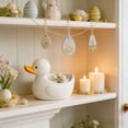 thumbnail image 4 of Easter Bunny Ceramic Utensil Holder, 6.42 Inch White Rabbit Fork and Knife Stand for Dining Table, Kitchen Countertop Storage Organizer with Hygienic Design, 4 of 8