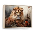 thumbnail image 2 of Designart "Symphony Of The Wilderness Lion I" Animals Lion Floater Framed Canvas Art Print, 2 of 5