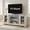 White, variant on 58" Modern TV Stand with 2-Door Storage, Faux Stone Media Console Cabinet, Cherry Large Entertainment Center for Living Room