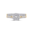 thumbnail image 2 of 10kt Yellow Gold Round Diamond Bridal Wedding Ring Band Set 1/3 Cttw, 2 of 4