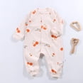 thumbnail image 2 of 6-12 Preemie Sleep & Play One-Piece Bodysuit Baby And Winter Clothing Baby Crawling Long Sleeve Romper Long Sleeve Sleeper Jumpsuit Orange Newborn Gift, 2 of 5