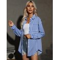 thumbnail image 3 of Zeagoo Womens Button Up Shirt Loose Drop Shoulder Blouses Long Sleeve Soft Office Dress Collar Shirt with Pockets, 3 of 6