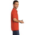 thumbnail image 3 of Mens Short Sleeve Jersey Knit Polo Shirts, Golf Shirt (Orange-Small), 3 of 5