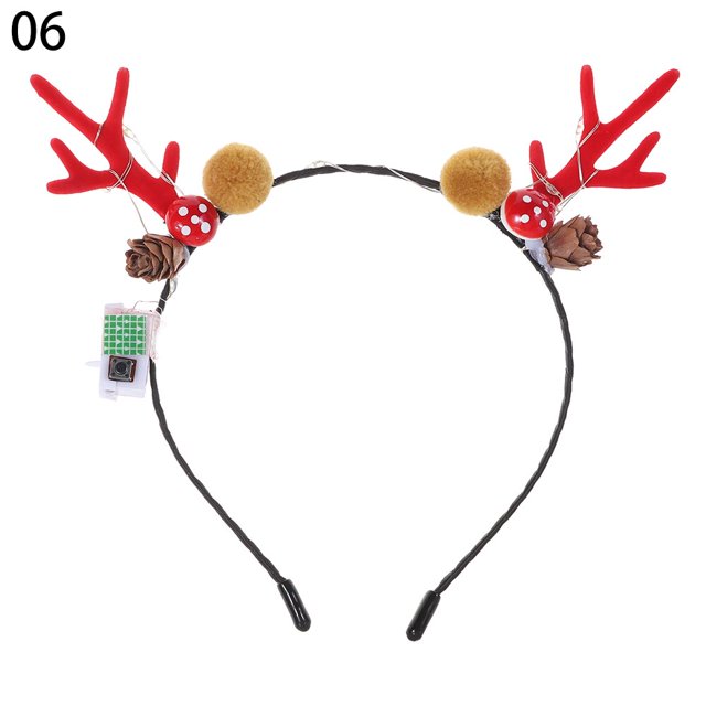 Diademas luminosas de Navidad para niños y adultos, cinta para el pelo para diademas parpadeantes, decoraciones de Navidad LED
