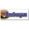 thumbnail image 1 of SignMission D-12 Hamburgers 12 in. Hamburger Decal Sticker - Cheeseburger Cart, 1 of 1