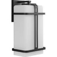 thumbnail image 4 of Progress Lighting Ellery 1-Light Outdoor Black Wall Lantern with Opal Glass - Modern Farmhouse, Craftsman, Transitional, 4 of 13