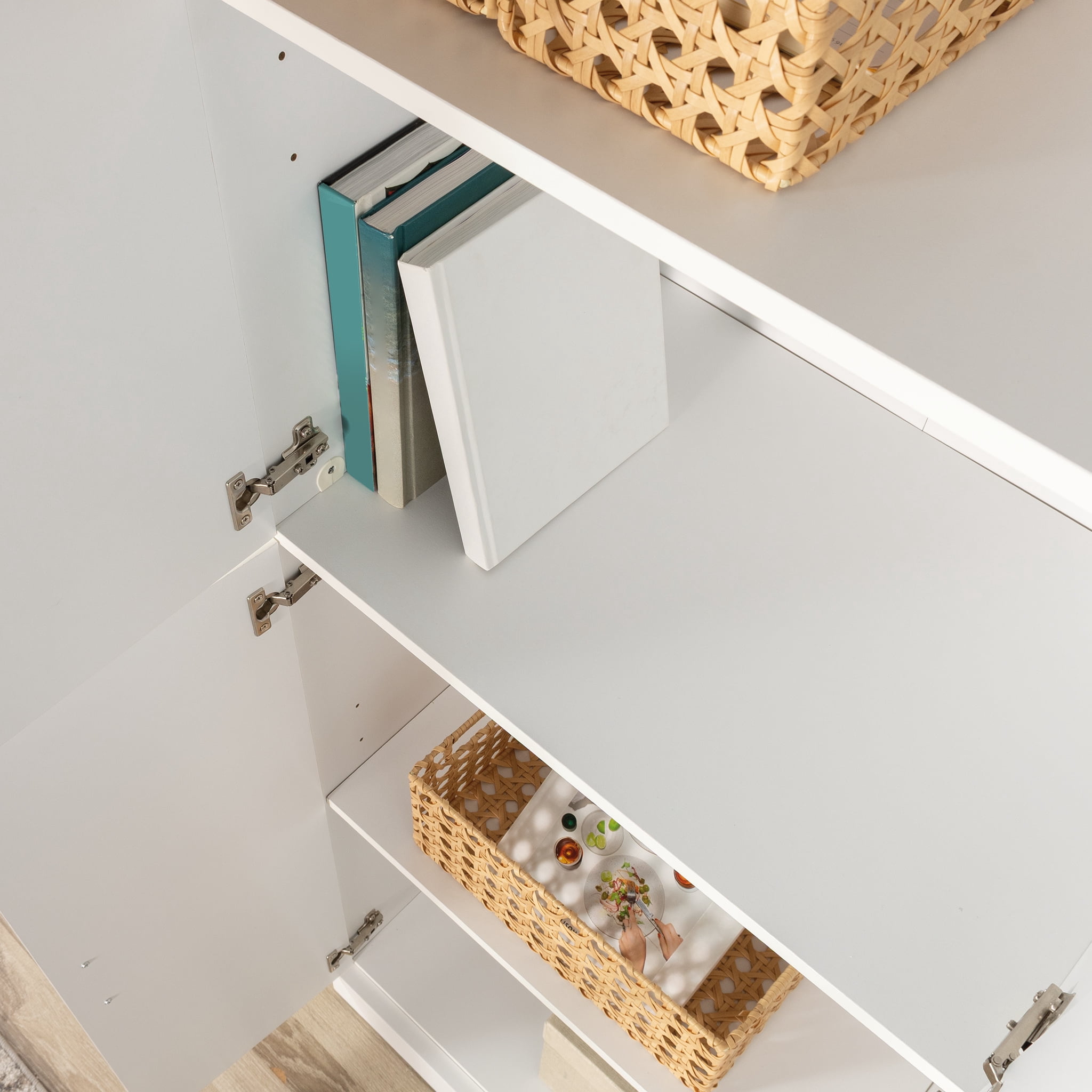 Mainstays 72" 4-Door Pantry Cabinet, White Finish