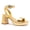 Gold, variant on YDN Womens Open Toe Platform Sandals Chunky Mid High Heels with Rhinestone Studded Strap Dressy Casual Party Daily Shoes Size 4 Gold