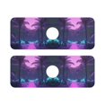 thumbnail image 7 of Yayeee Faucet Mat for Kitchen Sink 14.7" Diatomite Long Splash Guard Pad, Pink Neon Road, 2 Pack, 7 of 7