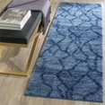 thumbnail image 4 of Safavieh Retro 6' Round Power Loomed Rug in Blue and Dark Blue, 4 of 10
