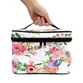 thumbnail image 3 of HELLHERO Large Cosmetic Bag with Brush Slots Multi-Function Makeup Organizer Multifunctional Large Capacity Makeup Bag Floral Pattern, 3 of 6