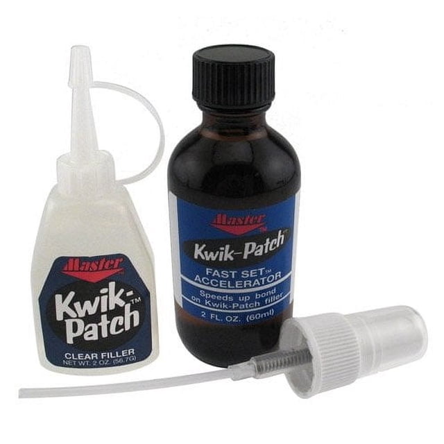 Kit Master Kwik Patch de relleno transparente y acelerador