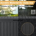 thumbnail image 3 of 75 Gallon Outdoor Deck Box Waterproof, Large Storage Box for Patio, Resin Storage Bench Lockable for Garden Tools, Package Delivery, Black, 3 of 12