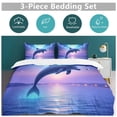 thumbnail image 3 of Moonlit Dolphin Leap Bedding Set Duvet Cover Couple Bedclothes Pillowcase Customized Home Textiles Bed Set for Queen Size, 3 of 6
