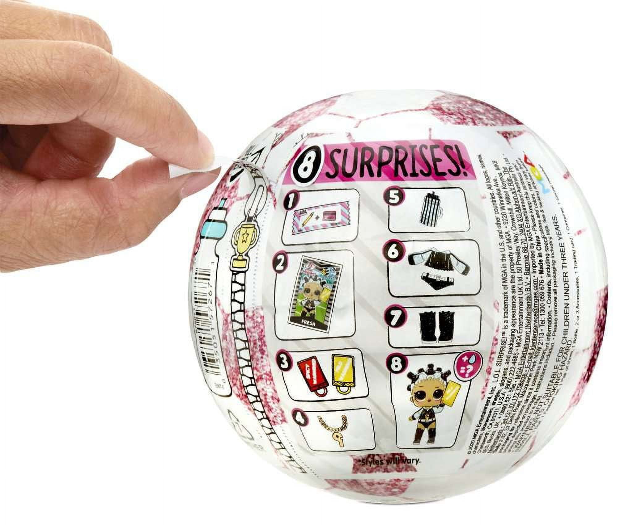 LOL Surprise All Stars BBs Series 3 Soccer Pink Lightning Mystery Pack (PINK Team, 1 RANDOM Figure!)