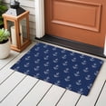 thumbnail image 5 of Navy Blue Washable Small Entryway Area Rugs 2'x3', Nautical Anchor Minimalist Modern Art Low Pile Throw Rug Non-Slip Sturdy Edge Binding Carpet for Front Door Floor Room Entry, 5 of 9