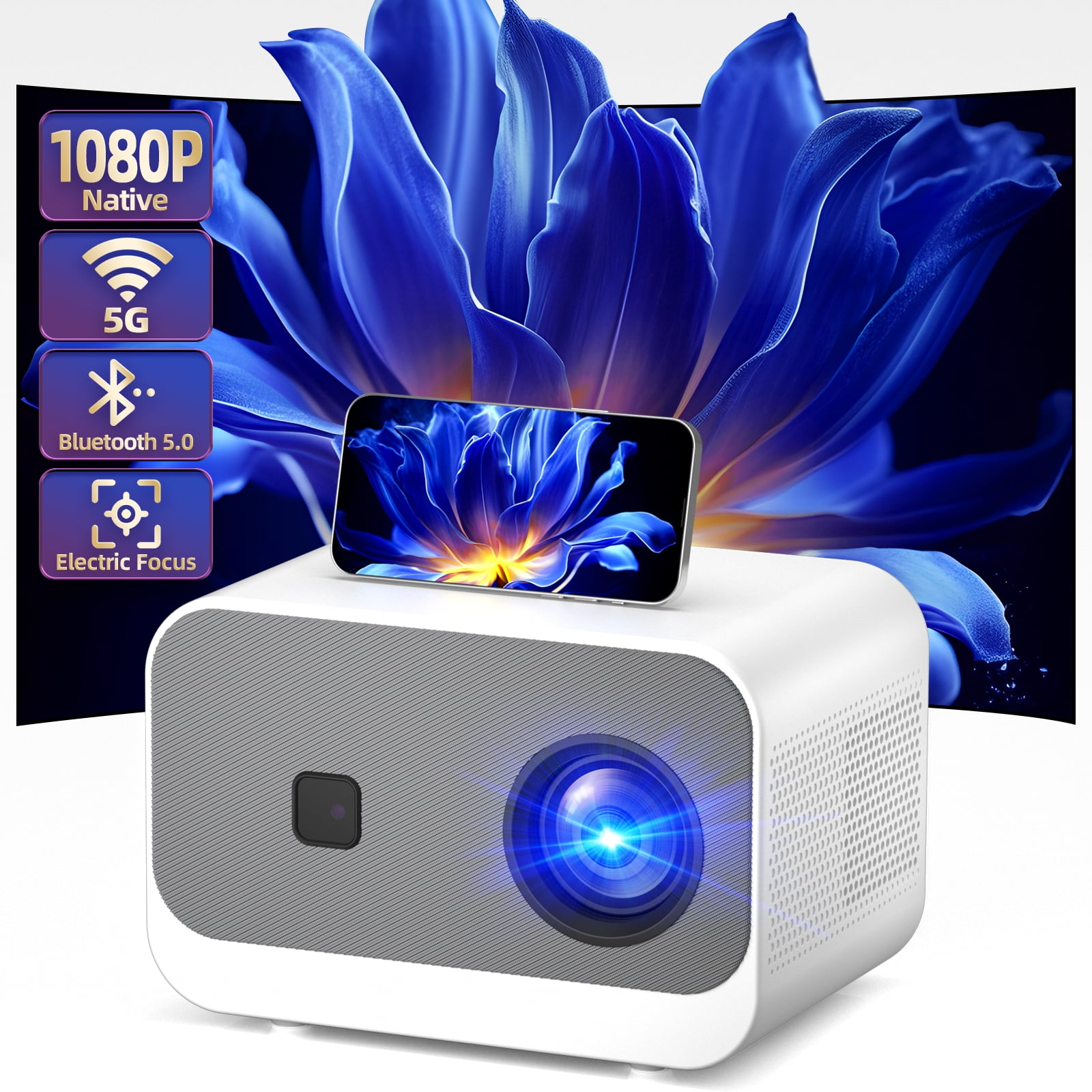 プロジェクター MINI LED pROJECTOR Aun Akey7 Max PRO 1080P 4K Smart Projector Android 12 3+64GB