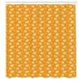 thumbnail image 3 of Ambesonne Orange Shower Curtain, Exotic Summer Vibe Palms, 69"Wx84"L, Marigold Pastel Green, 3 of 5
