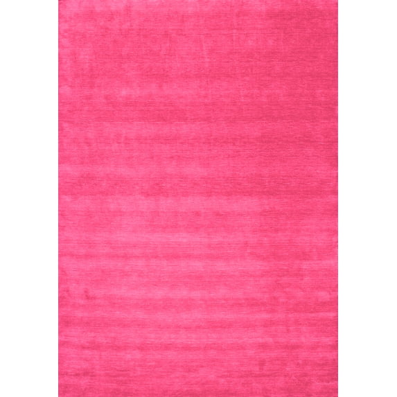 Ahgly Company Indoor Rectangle Abstract Pink Contemporary Area Rugs, 8' x 12'