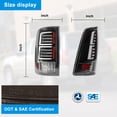 thumbnail image 5 of Tail Lights Fit 2009-2018 Dodge Ram 1500/2500/3500 and 2019 Ram Classic,Sequential Signal Function,Tail Lamp Replacement Assembly(Clear Lens), 5 of 10