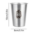 thumbnail image 6 of Guozer Metal Coffee Mugs Shatterproof Camping Cup without Handle Chilling Beer Glasses for Travel, Outdoor, Camping, Everyday, Restaurant, 6 of 6