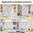 thumbnail image 6 of Geometric Kitchen Curtains Short 45 Inch Length, Modern Abstract Stripes Mountain Line Art Grommet Top Bedroom Living Room Curtains, Light Filtering Cafe Curtain Drapes 2 Panels Set 84''x45'', 6 of 9