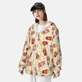 thumbnail image 5 of Daiia Cartoon Popcorn UPF 50+ Sun Protection Hoodie Jacket Lightweight Long Sleeve Sun Shirt for Women Men with Pocket Hiking Outdoor-Large, 5 of 9