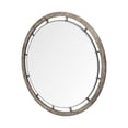 thumbnail image 1 of 46" Round Brown Wood Frame Wall Mirror, 1 of 1